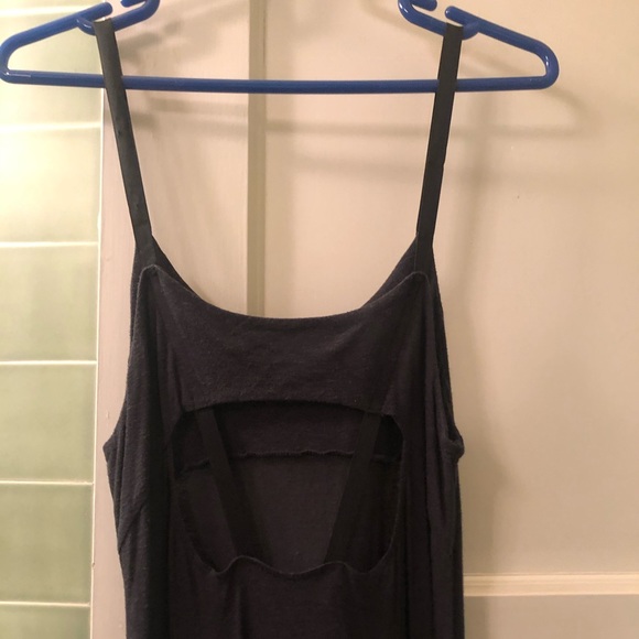 Top Shop open Back Black Maxi Dress - Picture 5 of 6